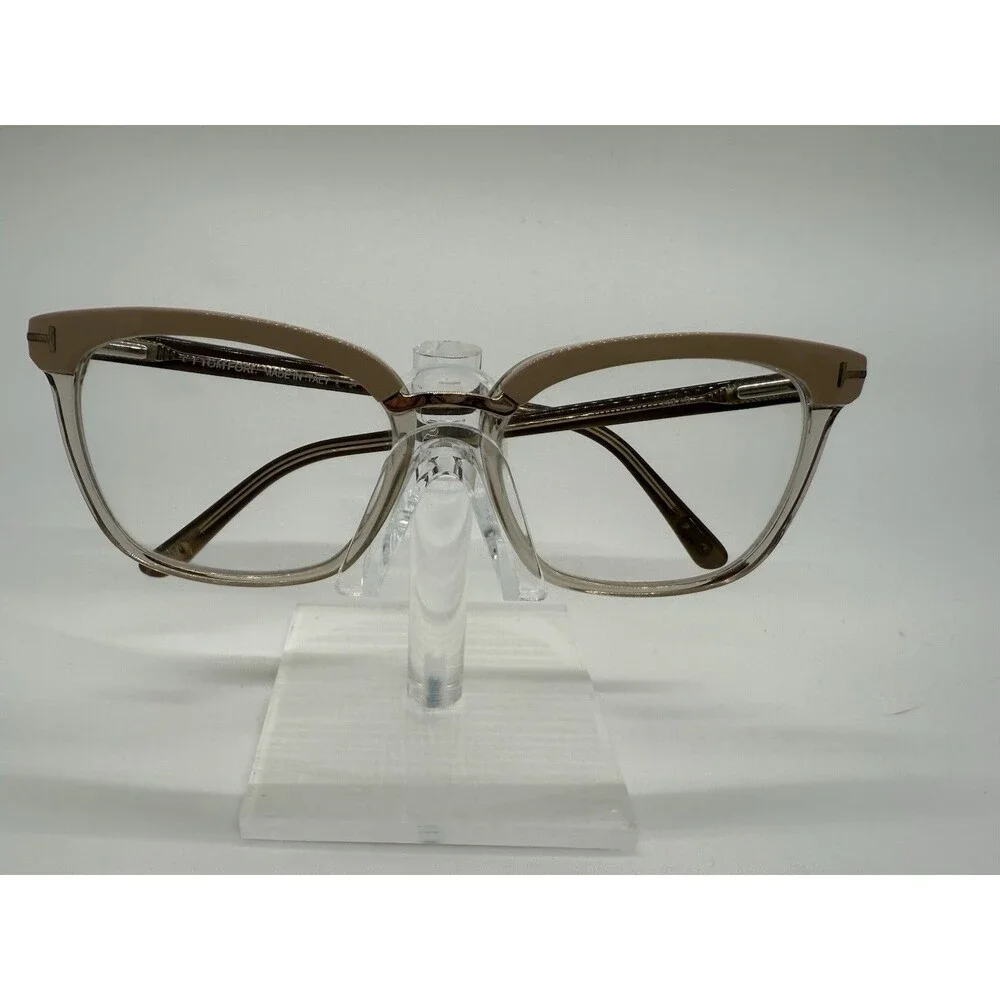 Tom Ford TF 5550-B 072 Brushed Pink Plastic Cat Eye Optical Frames 54-17-140 COA